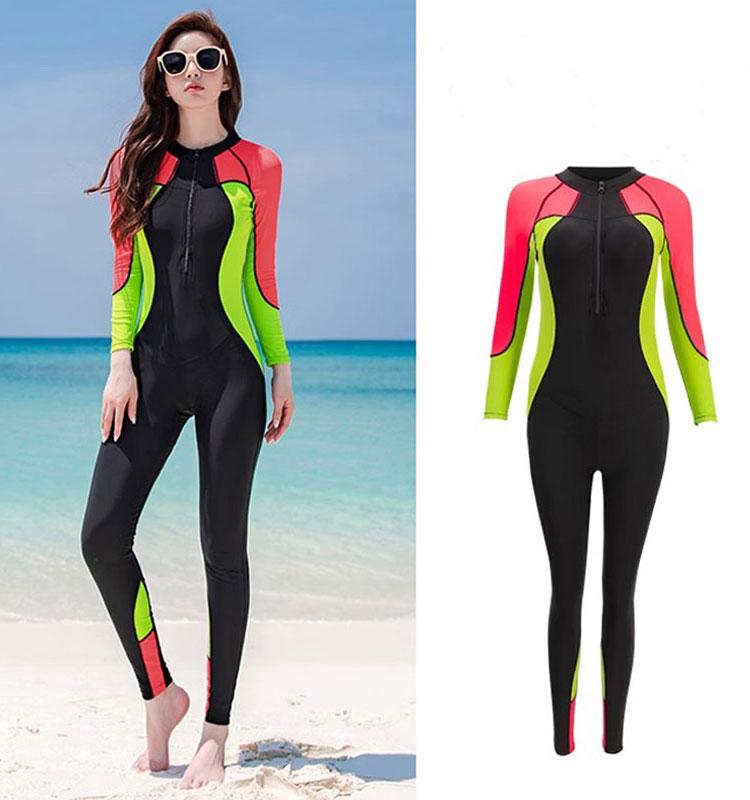 ワンピース 水着 ウェットスーツ レディース 長袖 パンツ 日焼け防止 スポーツ サーフィン スーツ シュノーケリング 休暇 海 プール レジャー 海水浴 夏 スイムウェア