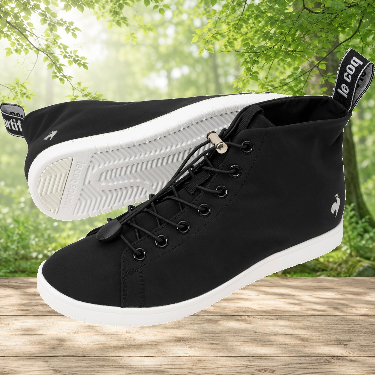 le coq sportif(ルコックスポルティフ) ユニセックス大人 レイン LA アルマ MID T+R 消臭 軽量 防水 晴雨兼用 旅 トラベル シューレースストッパー ミッドカット ハイカット