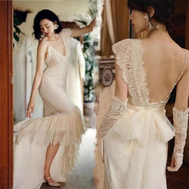 ロング ウェディングドレス 　ノースリーブ　総レース　花嫁 結婚式 披露宴 フォマール ドレス シンプル Aライン ウエディング ドレス チュール 可愛い ブライド ドレス 発表会 演奏会 ドレ