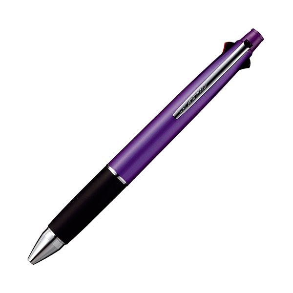 （まとめ）三菱鉛筆 多機能ペン ジェットストリーム4＆1 0.5mm (軸色：パープル) MSXE510005.11 1本(×10セット)