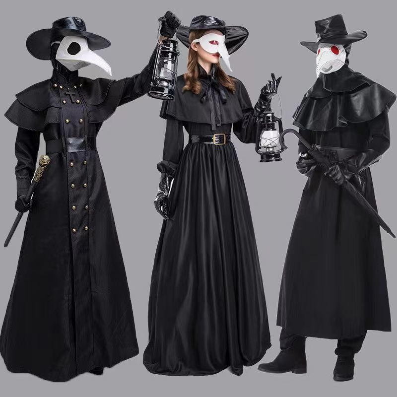 ハロウィンコスム ペストコス 衣装 カラス 長いくちばし衣装 中世風 アリマンくちばしコス衣装