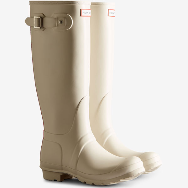 ハンター HUNTER レディース トリコロール ロゴ バックストラップ トール レイン ブーツ WFT2353RMA-WHW