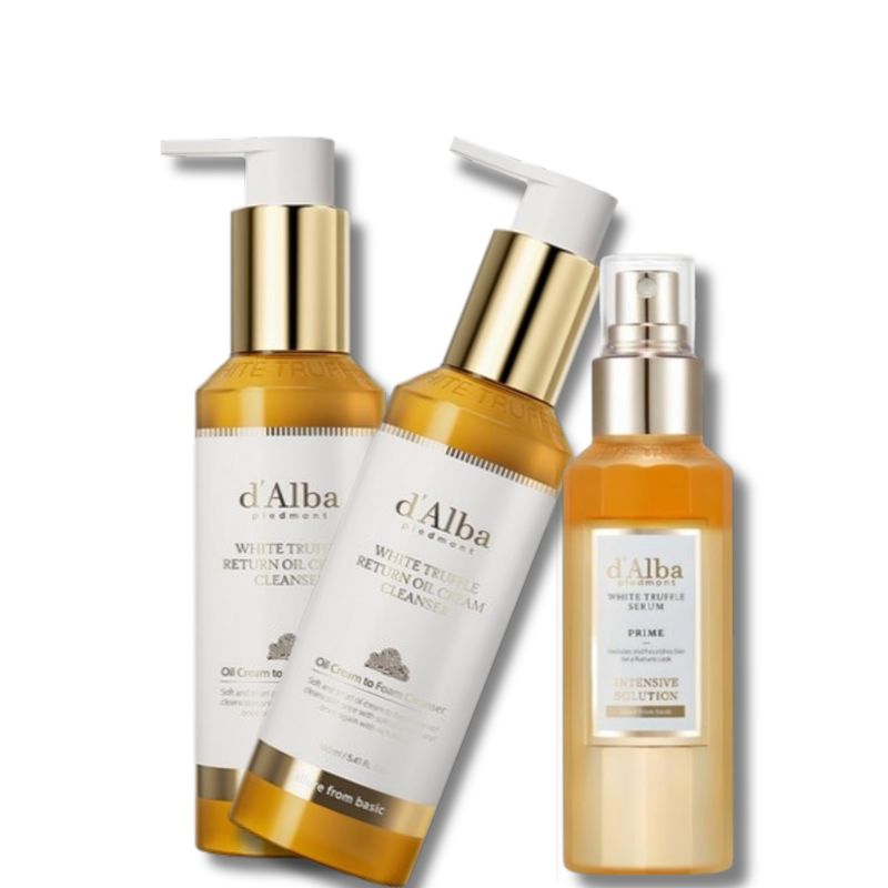ホワイトトリュフ リターン オイルクリーム クレンザー 160ml×2個 ＋ ホワイトトリュフ プライム インテンシブ セラム 100ml 1個 セット