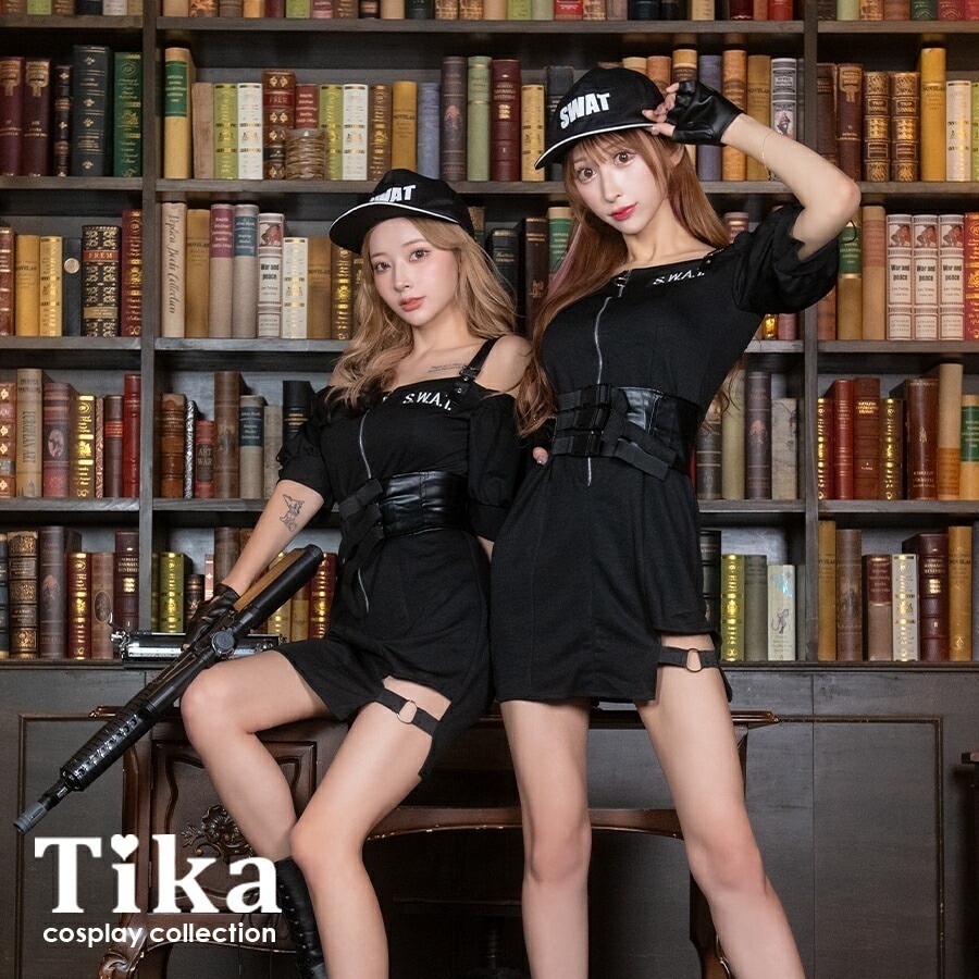ハロウィンコスプレ ポリス スワット 制服 セット ミニ ワンピース セクシー 帽子 仮装 コス 兵士 軍人 軍隊 兵隊 エロ キャバ 大人 レディース コスチューム 警官 警察 衣装 ミニワンピースコスチューム
