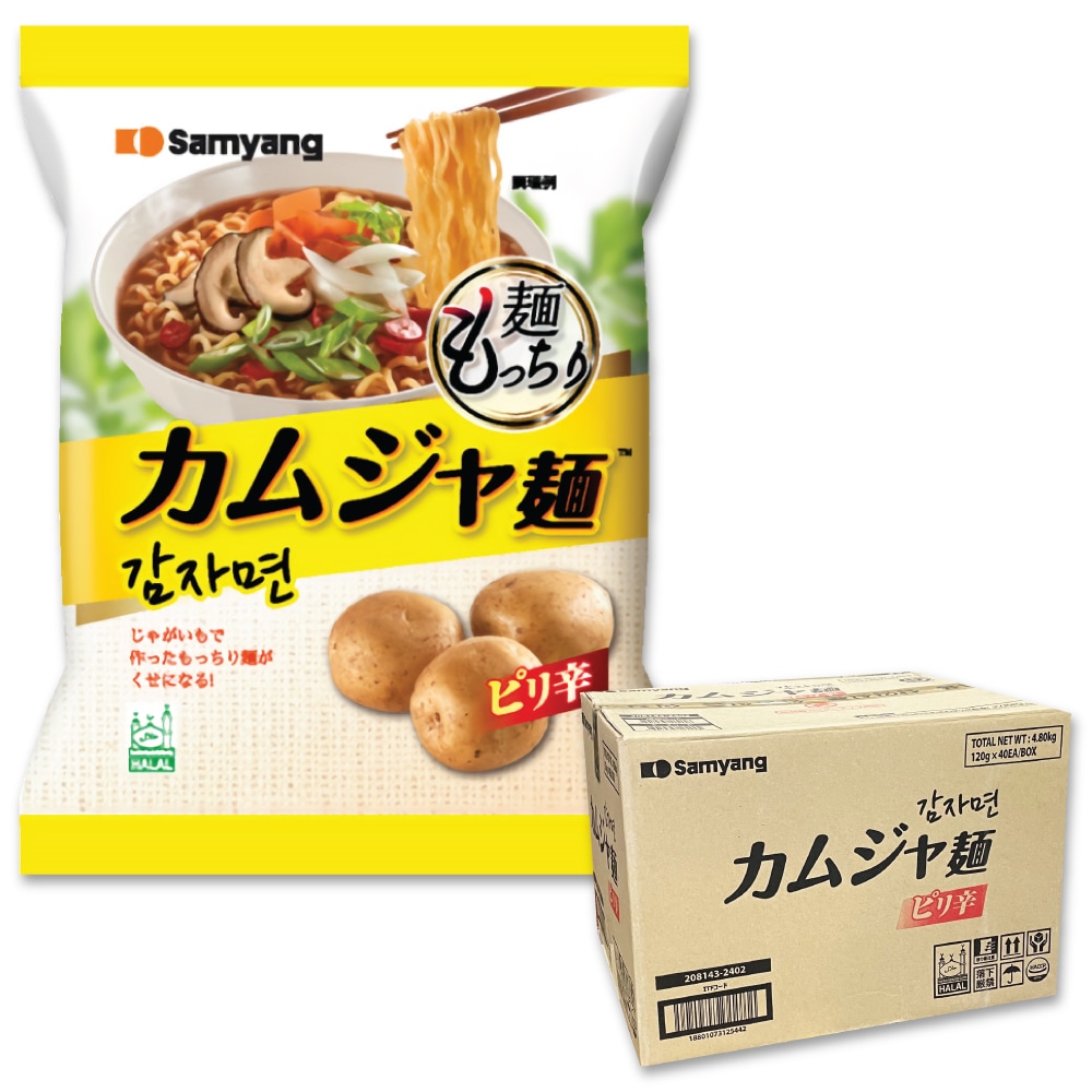 三養 カムジャ麺 120g 40袋 箱売り 1BOX / ジャガイモ ピリ辛スープ 韓国ラーメン