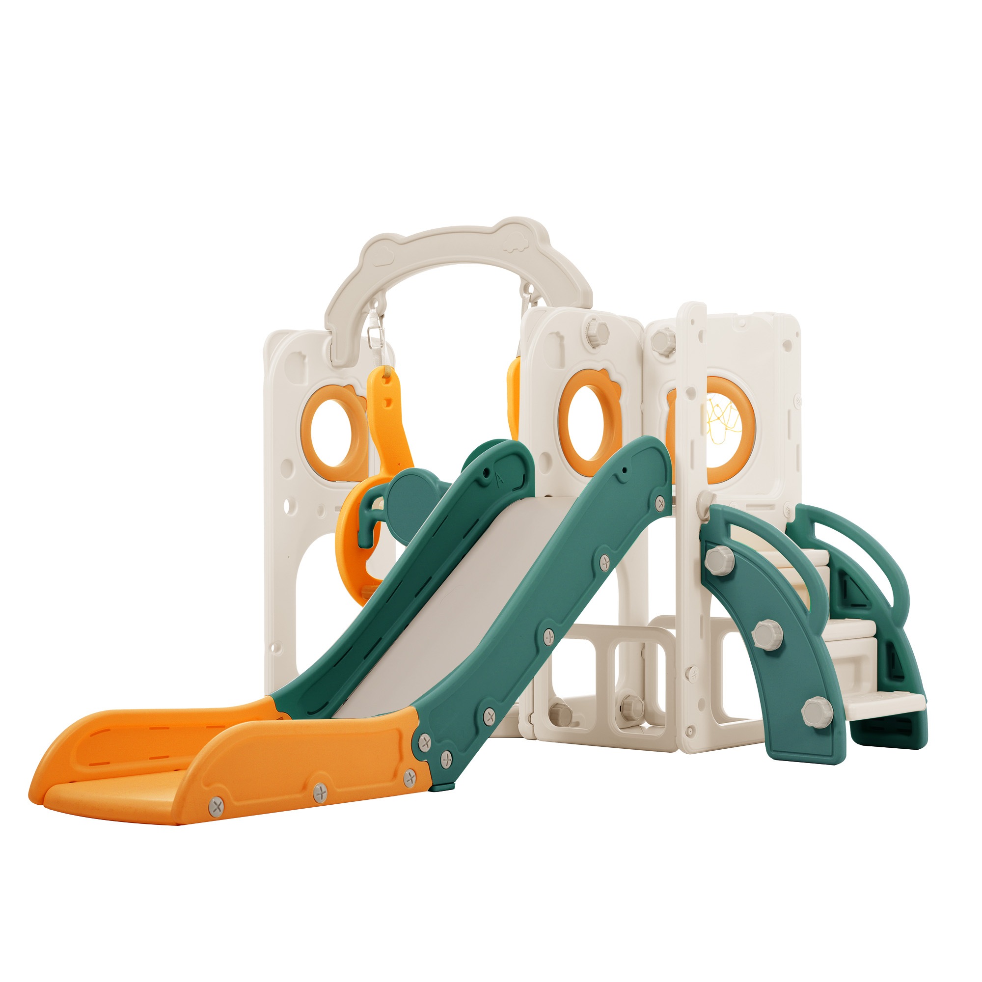 1581滑り台 すべり台 遊具 1-5歳 室内 ブランコ 折りたたみ可能 組立簡単 室内遊具 大型遊具 すべりだい スウィング キッズパーク バスケットゴール 屋内 家庭用 キッズ 男の子 女の子 【