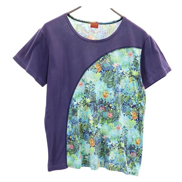 ケンゾージャングル 日本製 ボタニカル 半袖 Tシャツ M パープル系 KENZO JUNGLE レディース