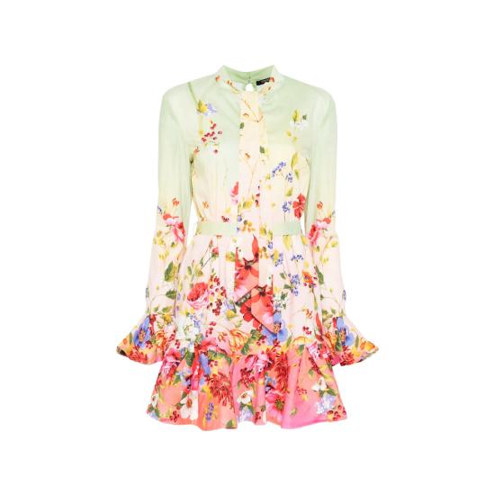 ROBERTO CAVALLI Women Dresses WQT104 3AR32 D0509 PINK GREEN