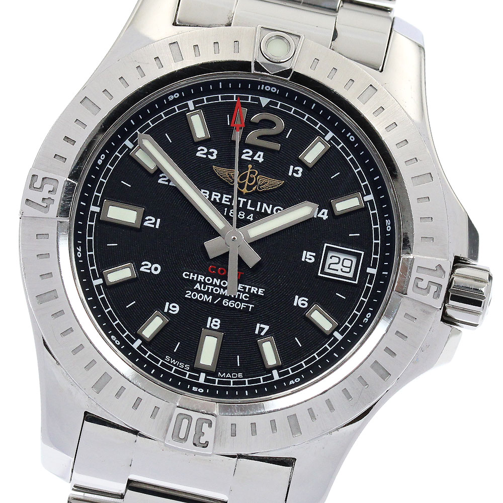 ブライトリング BREITLING A17313 コルト デイト クロノメーター 自動巻き メンズ 箱・保証書付き_885392【中古】