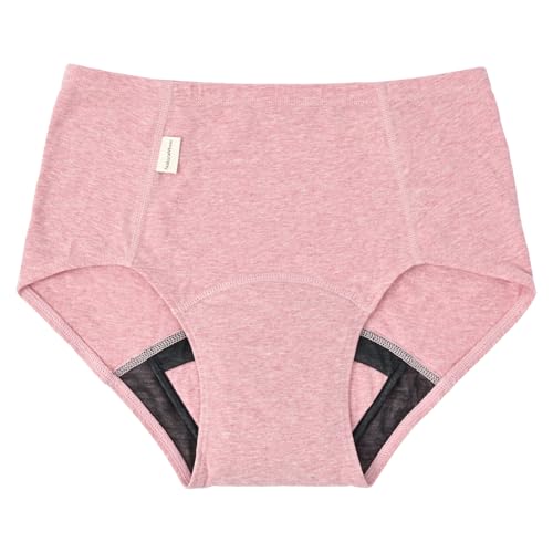 [NaturaMoon] ナチュラムーン オーガニックコットン 吸水ショーツ ローズピンク M～L