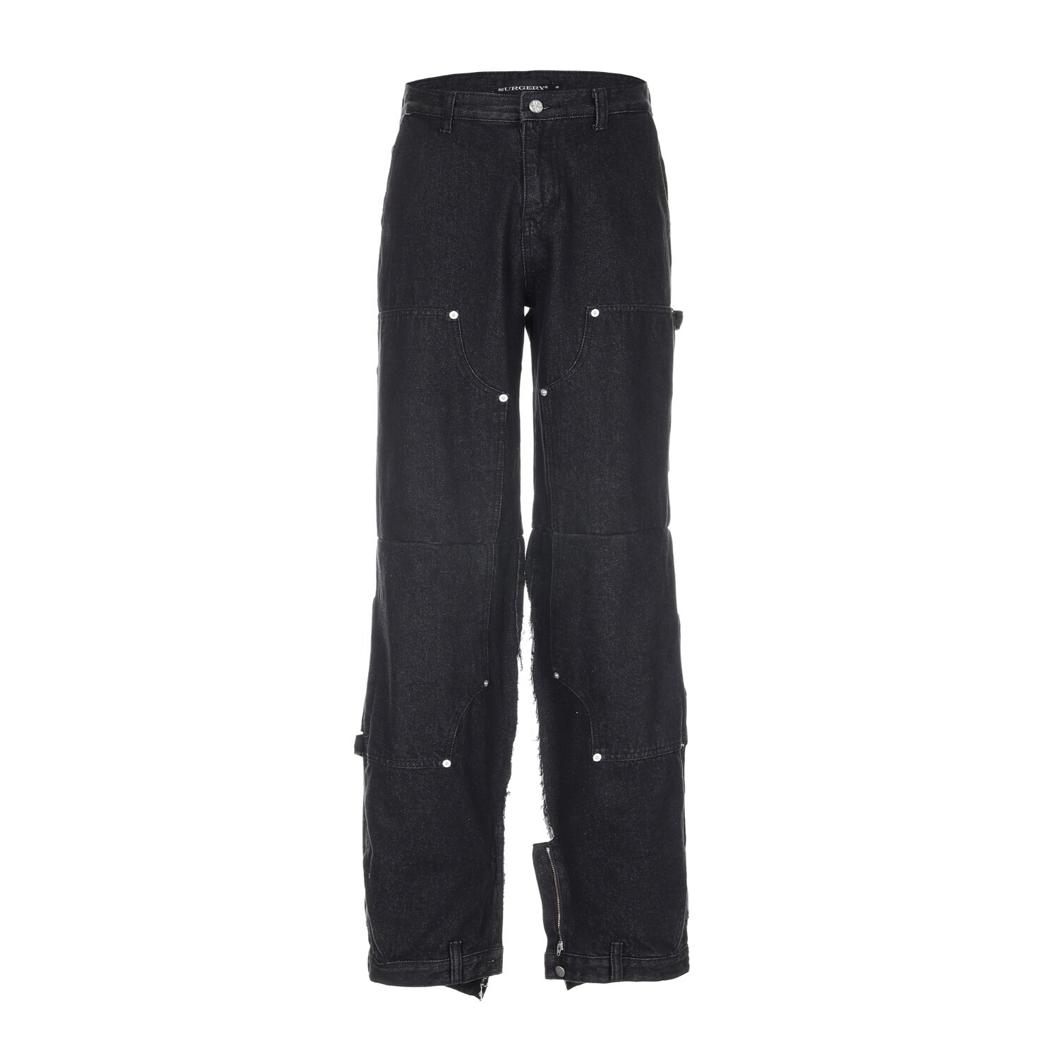 【SURGERY】 SURGERY DOUBLE KNEE DOUBLE JEANS : BLACK