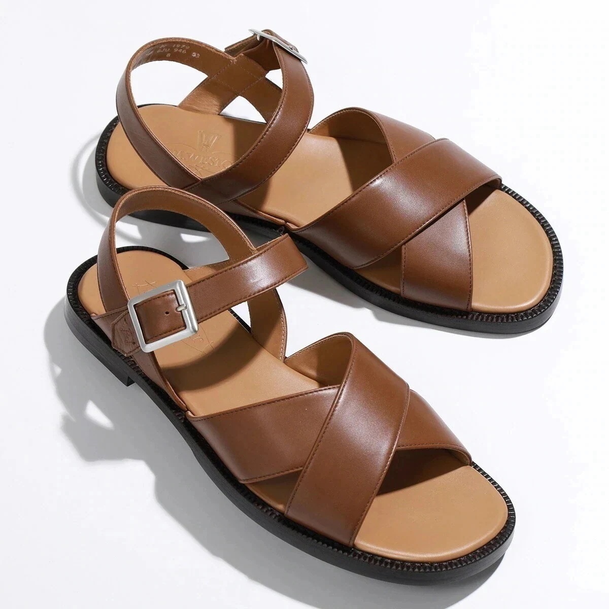 J.M. WESTON ジェイエムウエストン サンダル Double V #946 ダブルユーバックル 13G8GJU94653 メンズ クロスベルト バックル