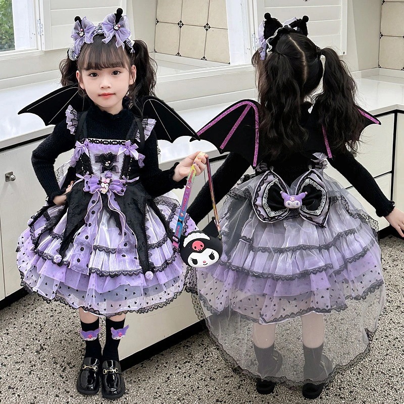 女の子ロリータドレスクロミドレス翼cosハロウィンプリンセスドレス誕生日ドレス30%までに制限