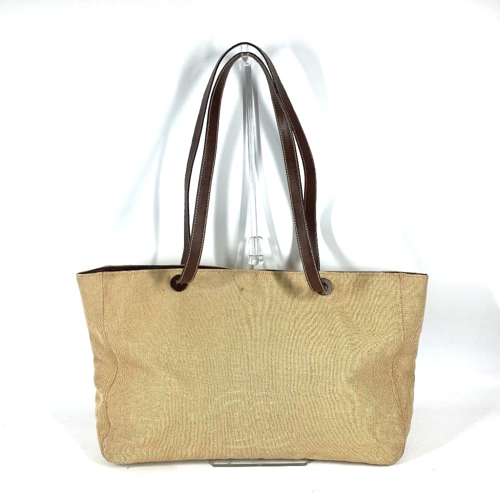 ショルダーバッグ CC ココマーク ロゴ ヴィンテージ カバン トートバッグ 特大 肩掛け 麻 ベージュ 28,600円