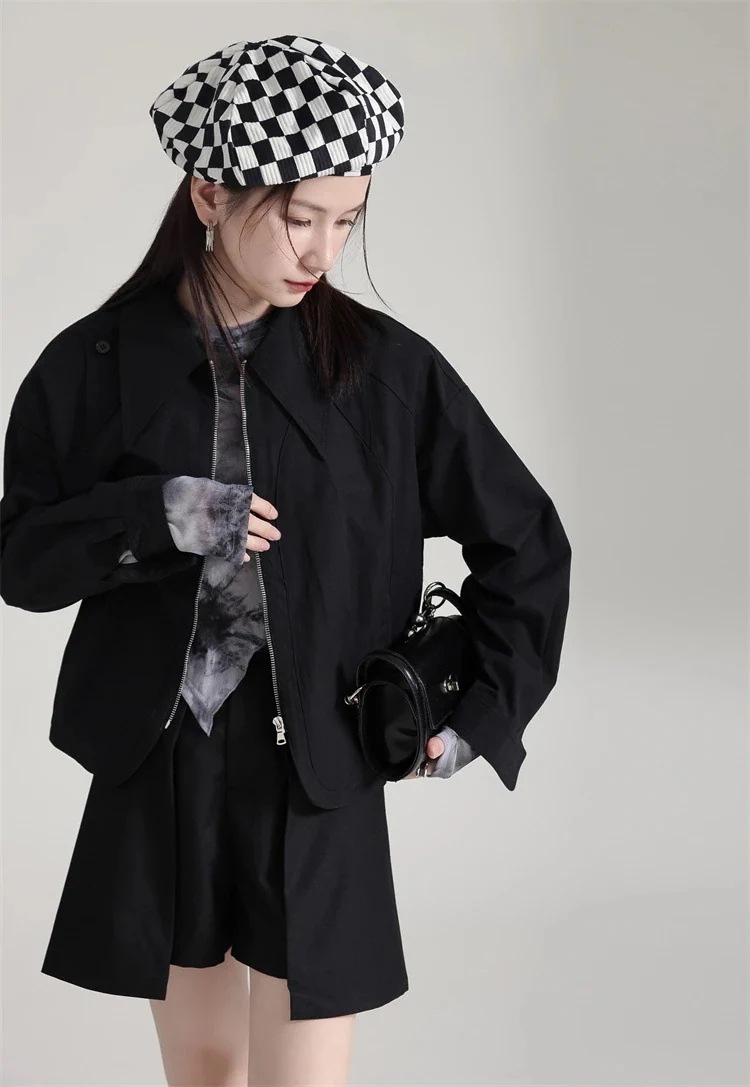 【J.Fashion】 秋 ジャケット ジッパー アウター レディース おしゃれ 関連商品は店で購入可能 メガ割30%までに制限