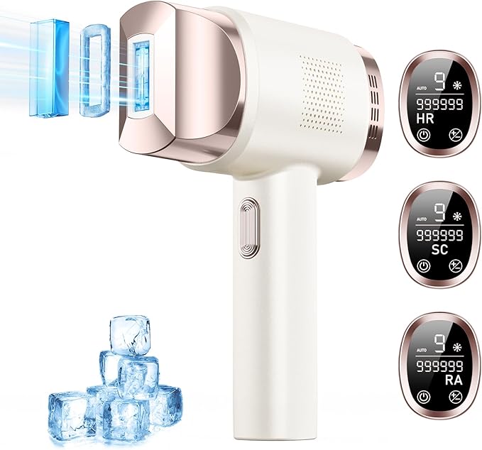 サファイア脱毛器 レディース VIO対応【業界超先進サロン級IPLサファイア脱毛器 99万発 9段階 19.3J高出力 3in1多機能】光脱毛器 脱毛器メンズ 光美容器 家庭用脱毛器 大画面タッチパネ