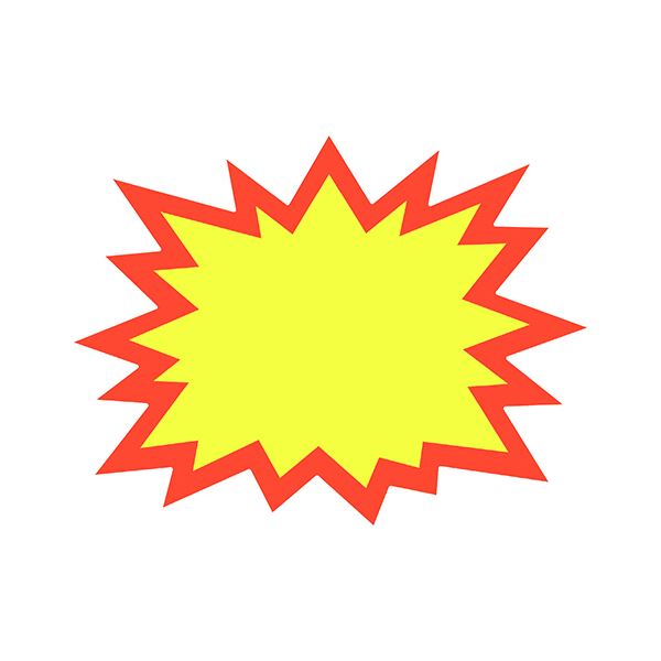 （まとめ） ササガワ手書きPOP用カード 爆発型 無地 13-4200 1パック（5枚） (×10セット)