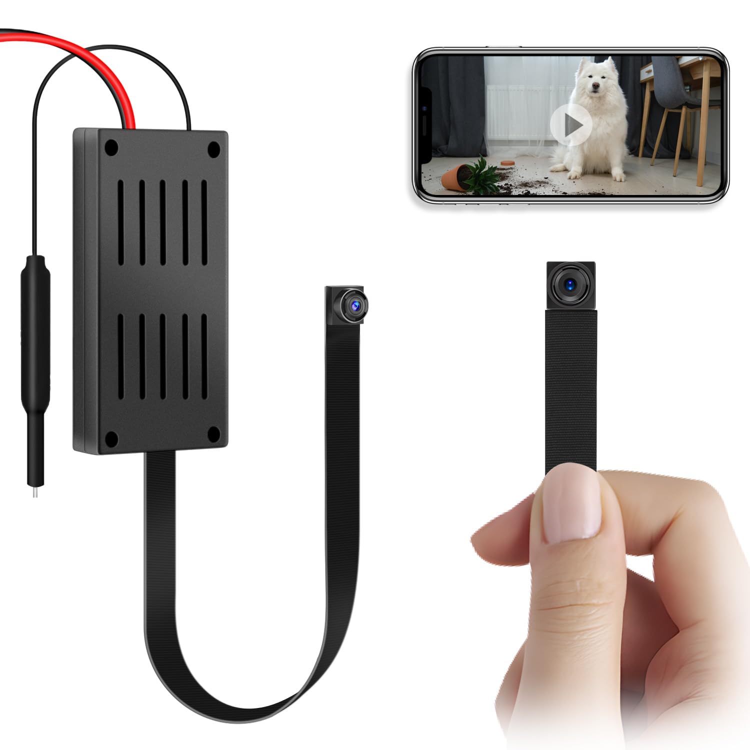 小型カメラ 隠しカメラ WiFi対応 防犯カメラ HD 1080P 256GBカード対応 2000mAhバッテリー内蔵 連続録画時間7時間 USB充電式 上書き録画 スパイカメラ DIYカメラ 超小型