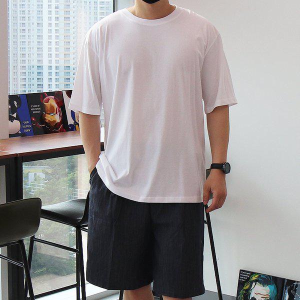 WTD メンズ ビッグサイズ CP エンザイム 無地半袖Tシャツ