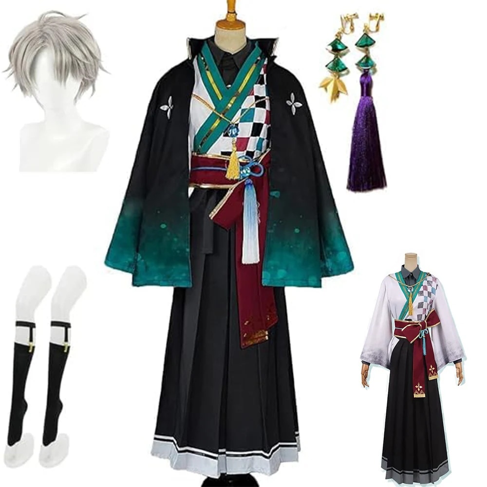 コスプレ衣装 甲斐田晴 衣装＋イヤリング＋靴下 ウィッグ追加可 和服 かいだはる コスプレ衣装 コスプレ 衣装ハロウィン 仮装 ステージ服