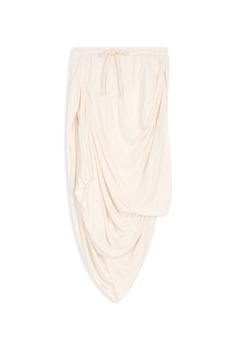 【OPEN Yy】 26SS DRAPED LINEN SKIRT : CREAM