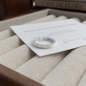 【1点ご購入 で10点プレゼントいたします】足銀招財納福吉言指輪女祈福指輪開口戒