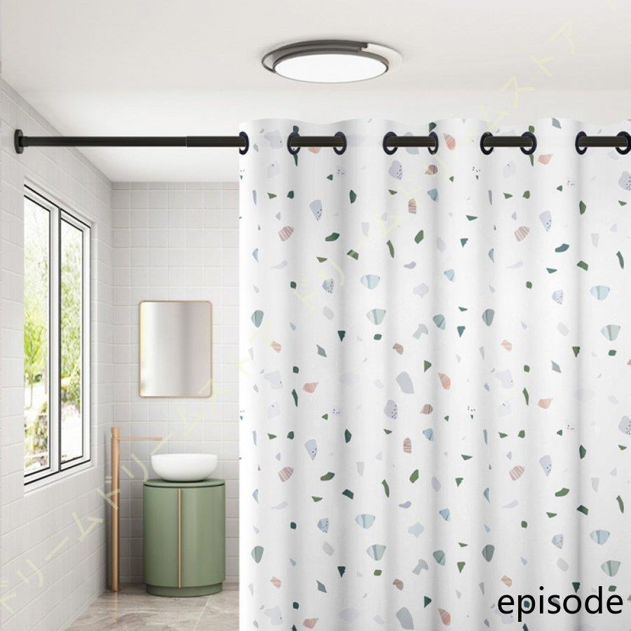 シャワーカーテン 植物 北欧風 バスカーテン 防水防カビ 風呂カーテン シンプル おしゃれ お風呂用カーテン 目隠し 遮像 プライバシー保護 撥水速乾 清潔感