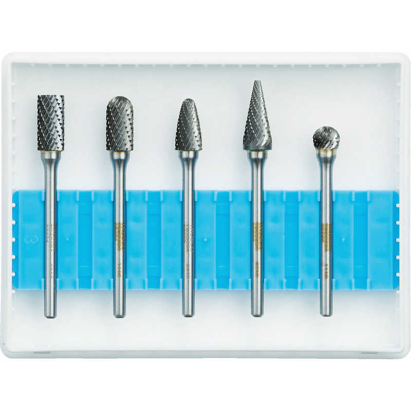 トラスコ中山　超硬バーセットBシリーズ 軸3mm 刃径6.4mm 5本セット　TBB0645S 6,897円