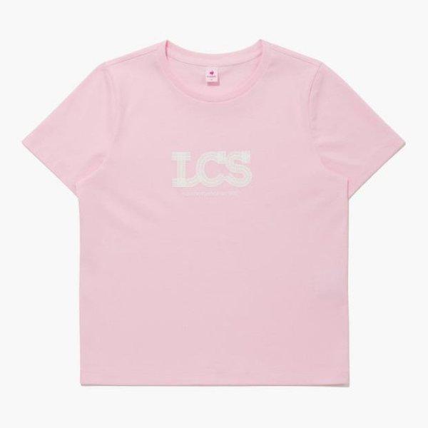 半袖Tシャツ JQS QQ122ORS21-LPK ウーマンズ レギュラーフィット レース グラフィック半袖Tシャツ / LPK
