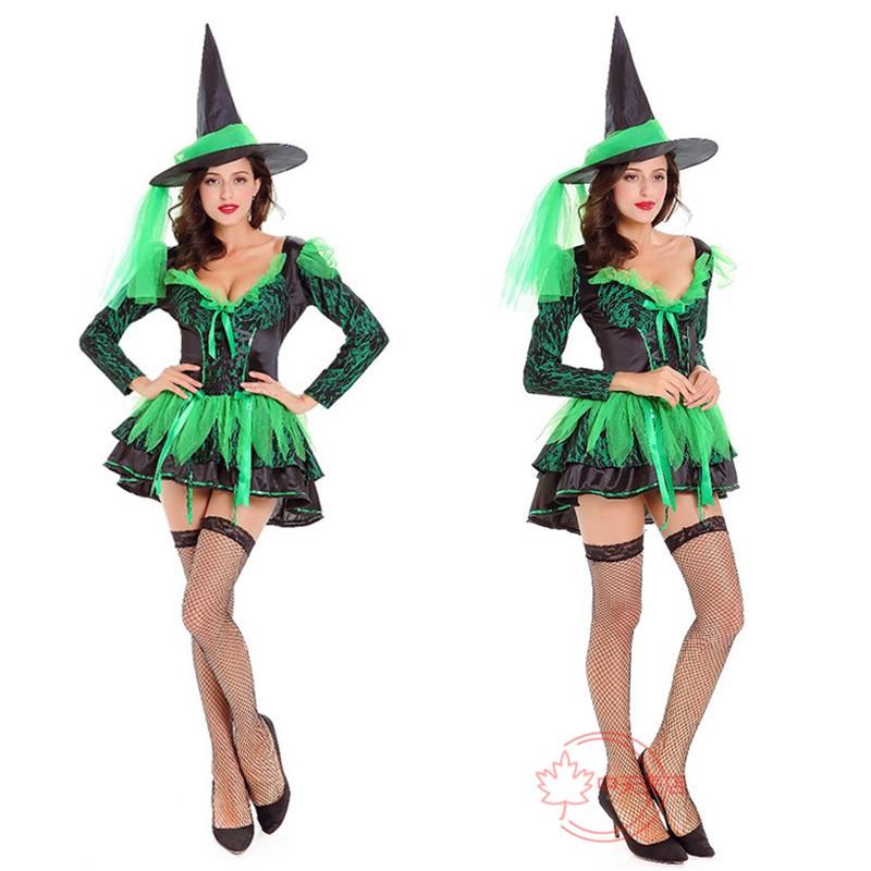 【本日限定】コスプレ衣装 キャラクター レディース ウィッチ COSPLAY 万聖節 パーティー服 巫 コスチューム Halloween ステージ 演出 パフォーマンス用具 きれいね