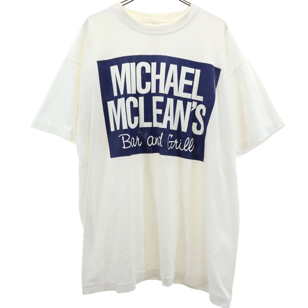 90s カナダ製 オールド MICHAEL MCLEANS 半袖 Tシャツ XL ホワイト シングルステッチ メンズ 古着