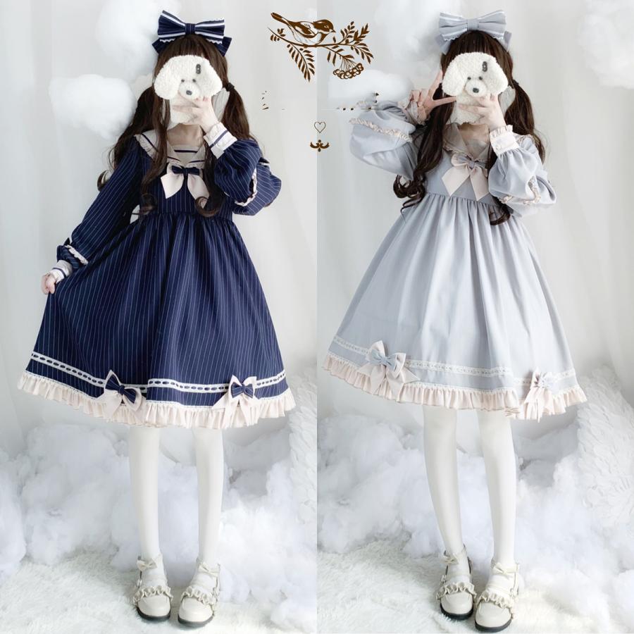 ワンピース ロリータドレス 可愛いワンピース 甘ロリ 学園祭 lolita クラロリ カジュロリ 衣装 姫様　お嬢さん　コスプレー服 cosplay服ロリータ
