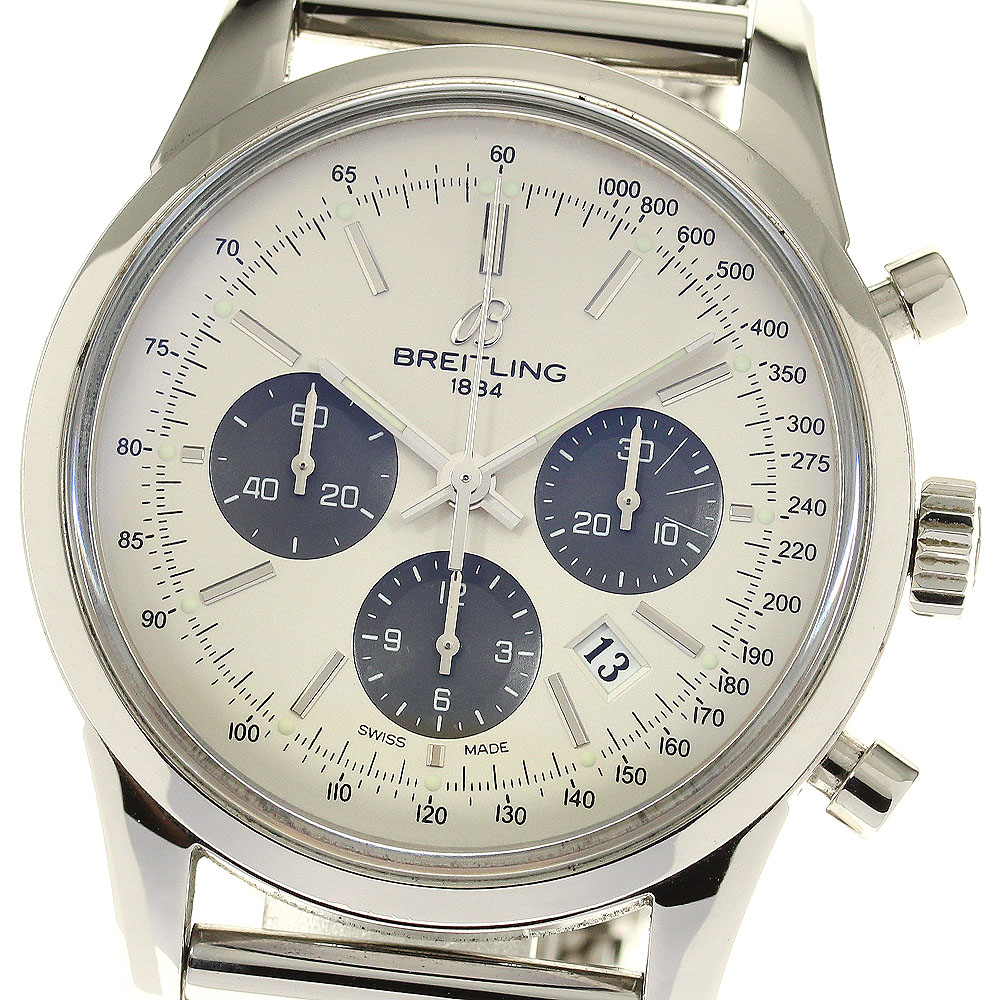 ブライトリング BREITLING AB0152 トランスオーシャン クロノグラフ デイト 自動巻き メンズ 箱付き_817252【中古】