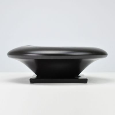 盆栽妙 クラウディア黒マットSS 7.5号 受け皿付 盆栽鉢 植木鉢 大型