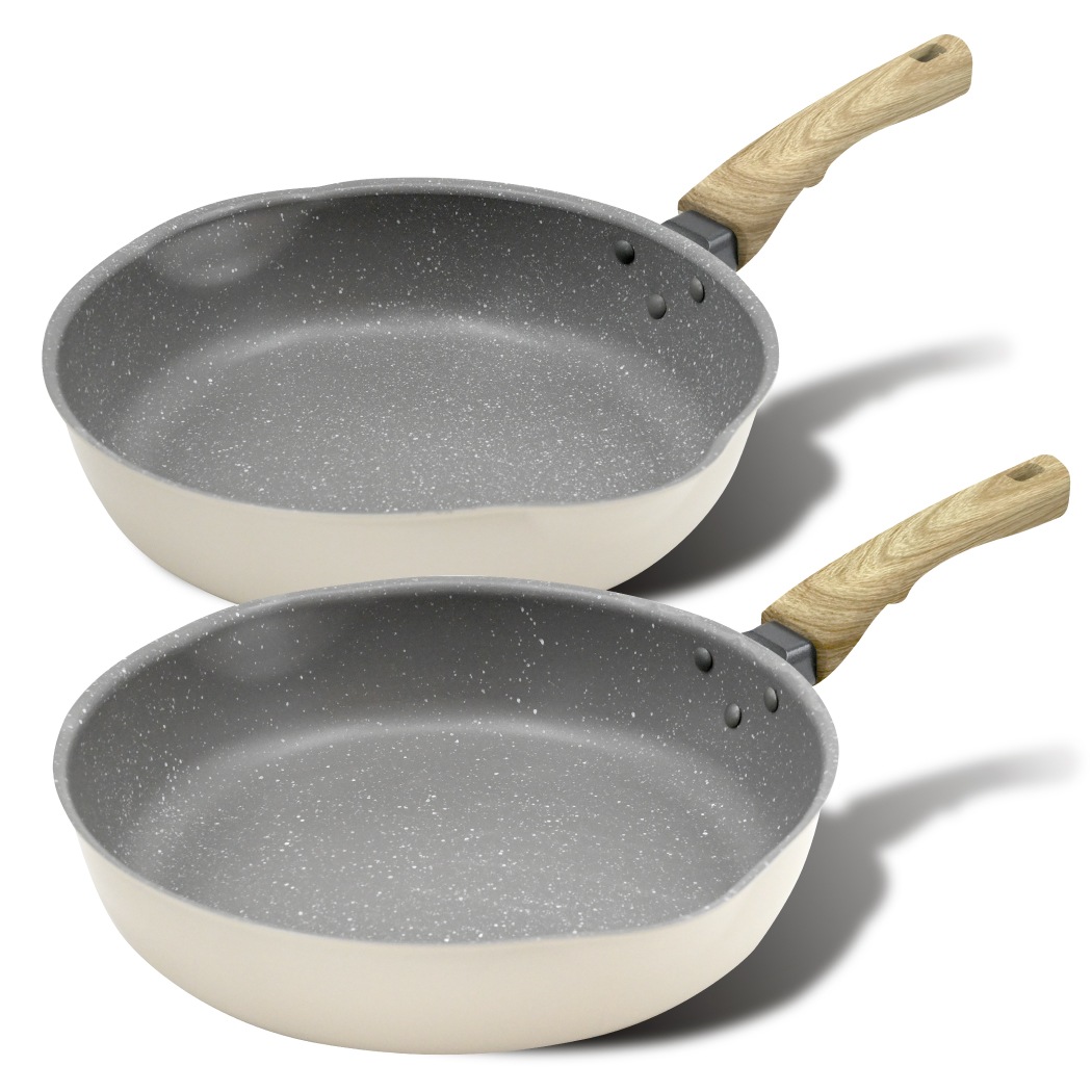 every U. 軽量フライパン 注ぎ口付き 26cm×28cm マーブルダイヤモンドコーティング 軽量 軽い 高い熱効率 ガス火専用 PFOA PFOS フリー