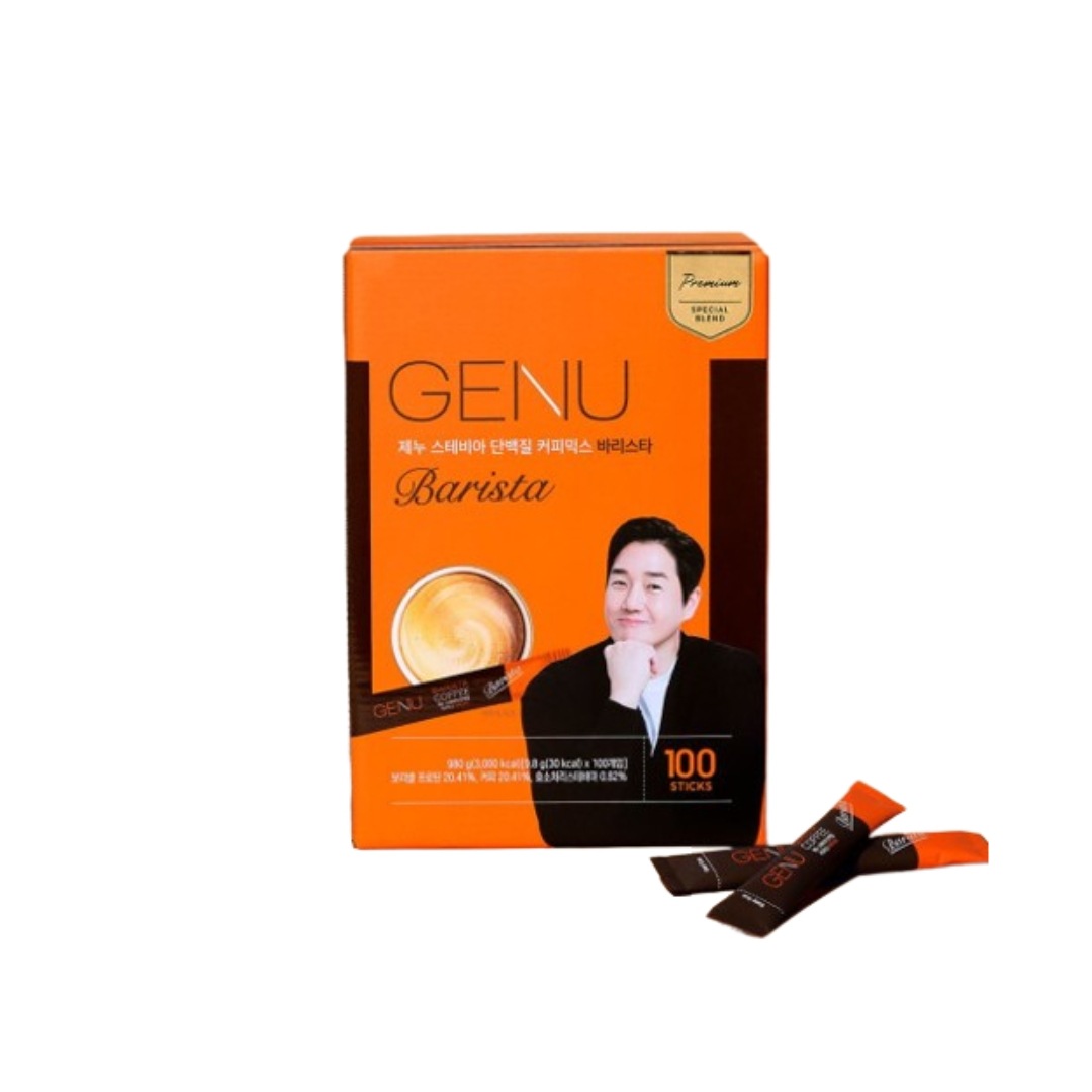 GENUプロテインコーヒーミックスバリスタ 9.8g x 100個入り #ステビア # ゼロシュガー #ユジテ コーヒー