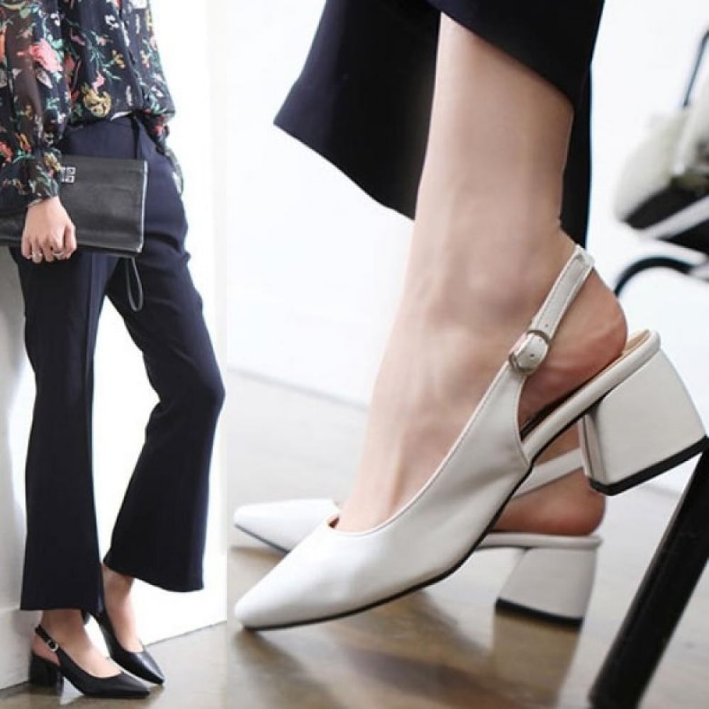 (ニナスパリ) 5cm 国産スリムトゥスリングバッグ (9J048)