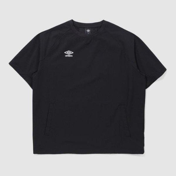 半袖Tシャツ JQS UQ121SWT32-BLK アクティブ オールラウンド ストレッチ 半袖ピステ / BLACK