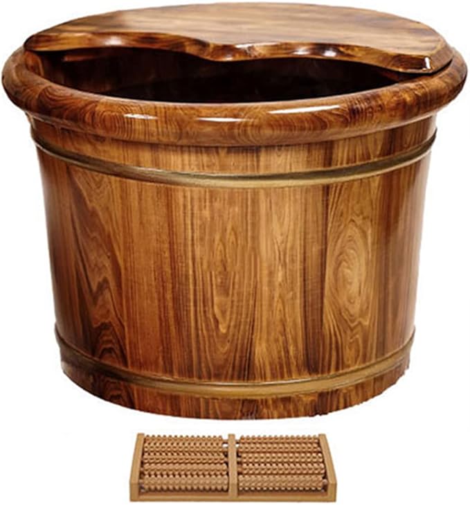 足浴桶 フットバス フットバス器 足湯桶 足湯器 フットケア ふた付き 足浴器 フットマッサージ 疲労軽減 高さ30cm