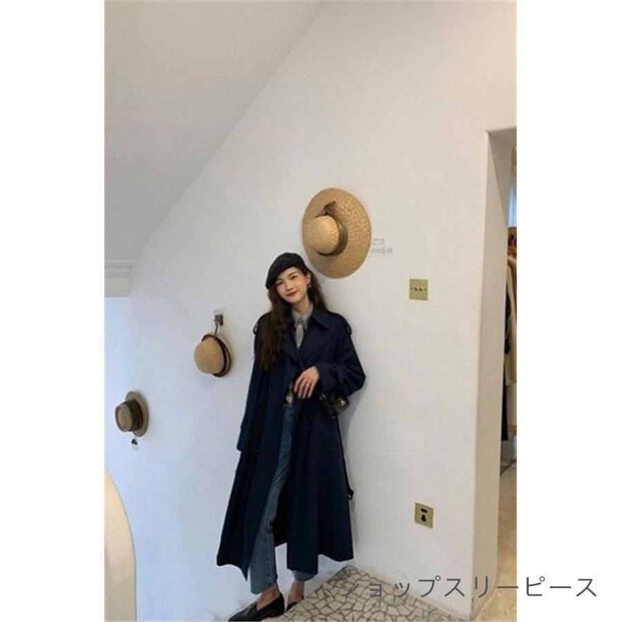 スプリングコート トレンチコート レディース 春服 春 ロング Aライン ベルト付き オシャレ 着痩せ アウター 韓国風 通勤 ライトアウター 20代 30代