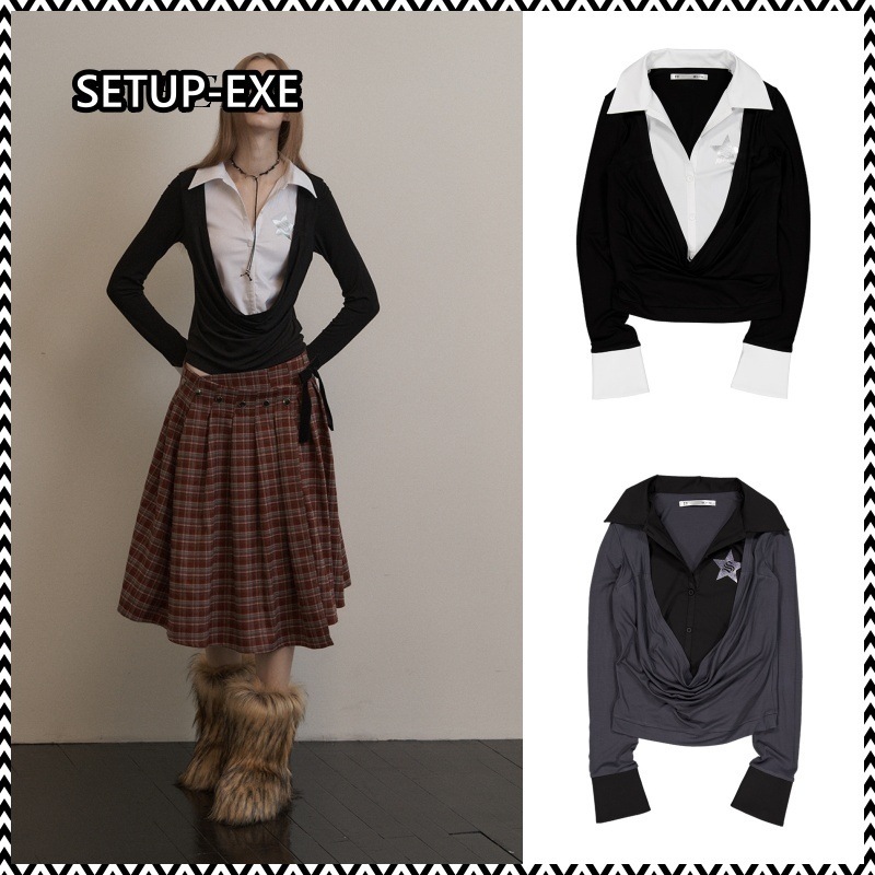 SETUP-EXE SHIRTS LAYERED TOP