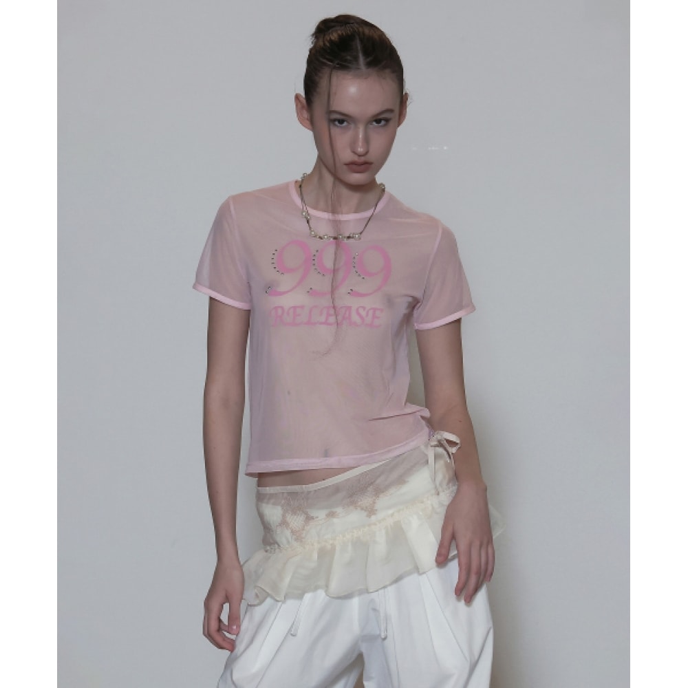 SCULPTOR シアーリンガークロップトップペールピンク