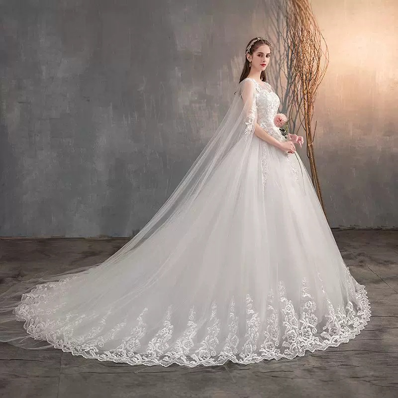 ウェディングドレス白 パーティードレス 花嫁 ドレス 結婚式 二次会 長袖　ドレス Aライン マーメイド 花嫁 ロングドレス お呼ばれ ワンピース