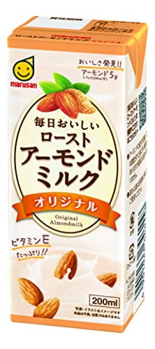 他サイト： マルサン 毎日おいしいローストアーモンドミルク オリジナル 200ml 24本 紙パックの商品画像