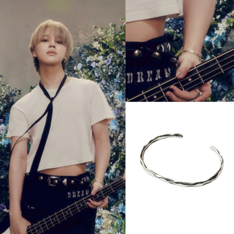 【BTSジミン着用】シルバーブレスレットB445（限定当店フォトカード付）