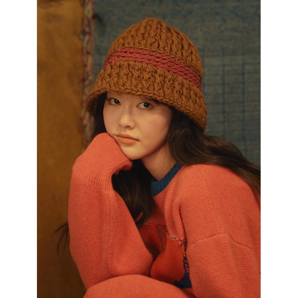 MISU A BARBE 2020 AW rainbow bucket brown