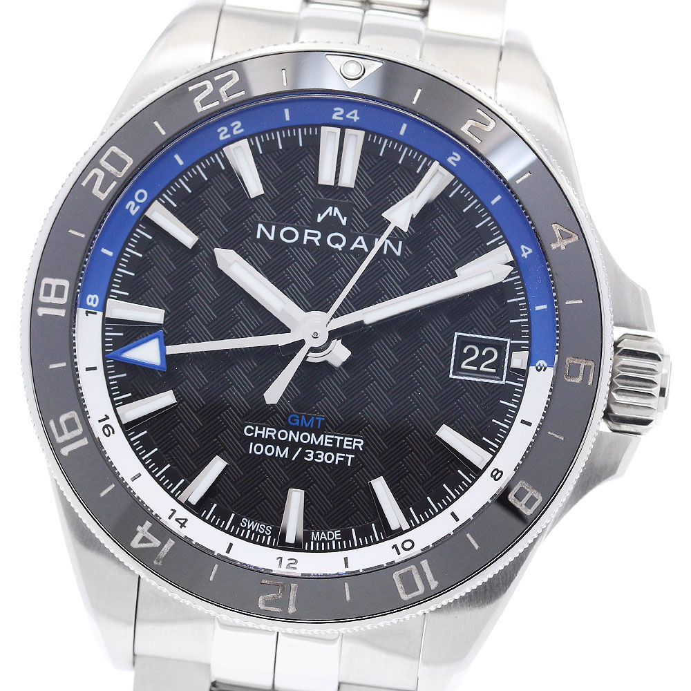 ノルケイン NORQAIN NN1100SC1CG/BA111/150SG アドベンチャー ネベレスト GMT 自動巻き メンズ 良品 箱・保証書付き_883424【中古】