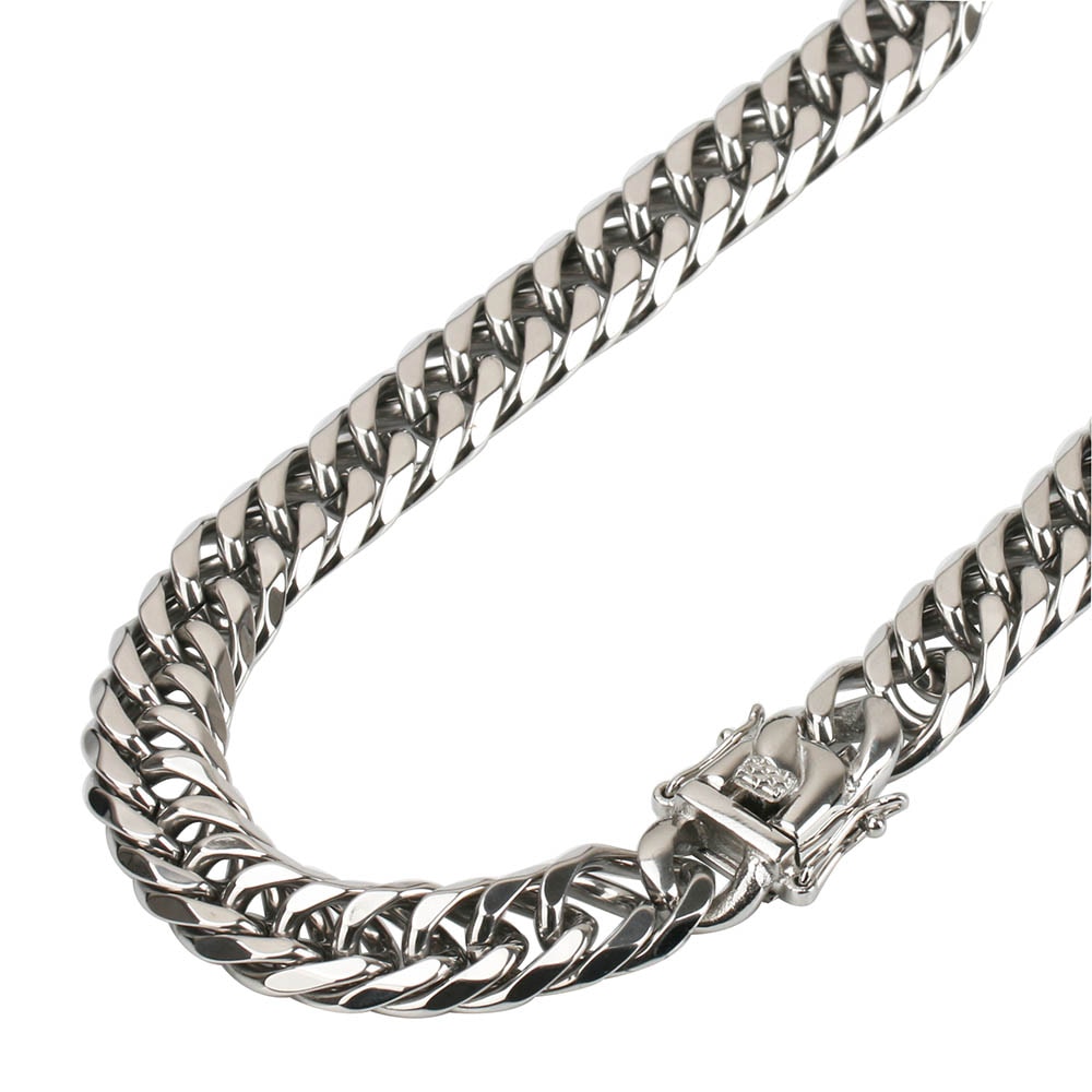 ダブル喜平ネックレス 銀 幅12mm [n331-12mm-silver]