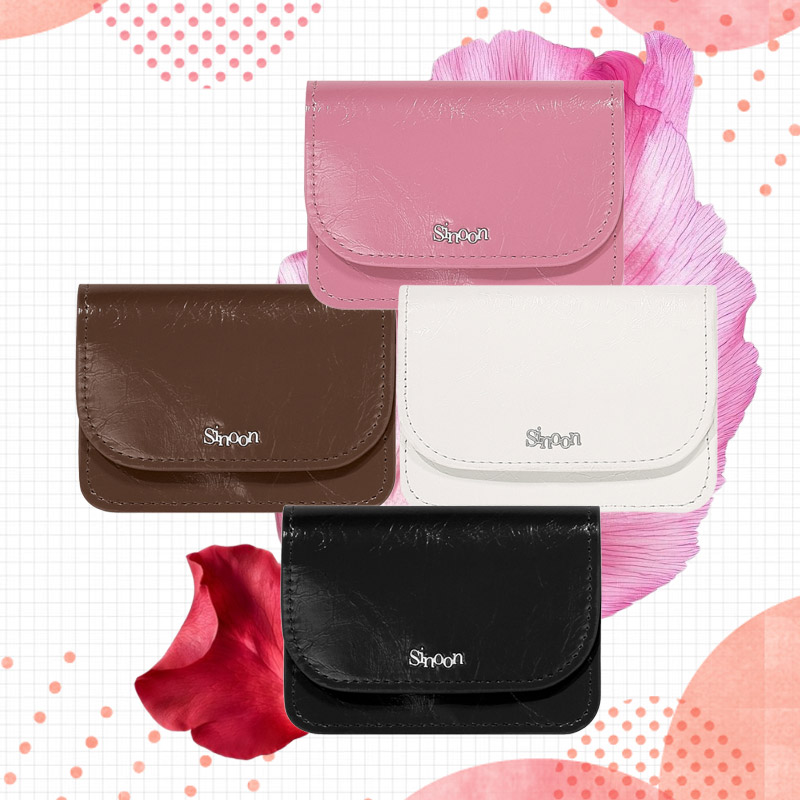 Logo Card Wallet 二つ折り財布 4color レディース ミニ財布 韓国 ブランド 正規品