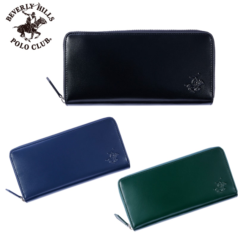 ビバリーヒルズ ポロクラブ ラウンドファスナー 長財布 レザー ロゴ メンズ 男性 お祝い プレゼント ギフト 贈り物 bhgm1001 bhg6000 専属BOX付